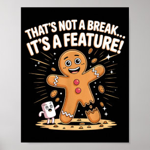 Póster Hombre de Jengibre Galleta Pun Divertido No Es Un