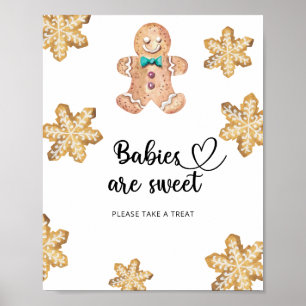 Póster Hombre de jengibre - los bebés son dulces