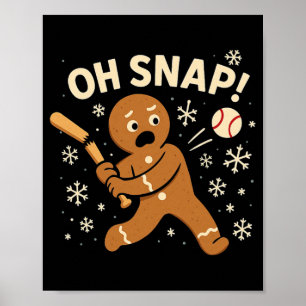 Póster Hombre de jengibre Oh Snap Navidad Vender _1
