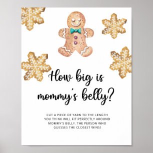 Póster Hombre de jengibre qué tan grande es la barriga de