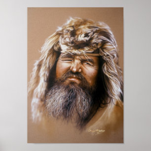 Póster Hombre de la montaña