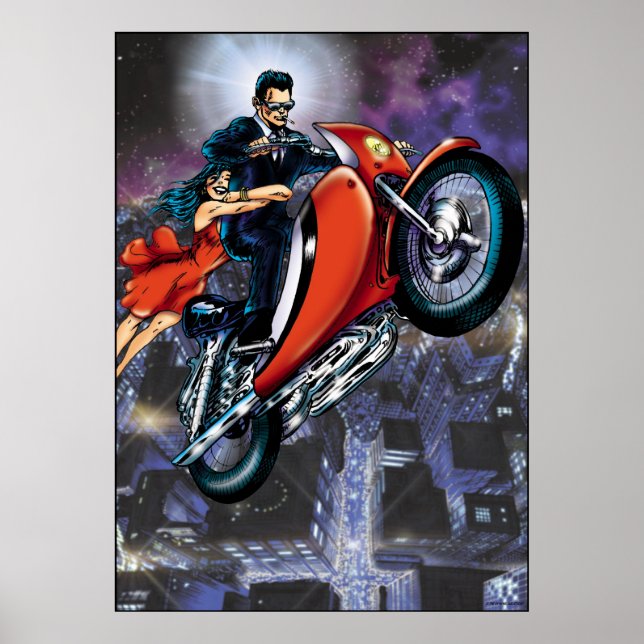Póster Hombre de motocicleta (Frente)