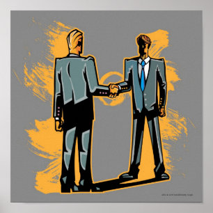 Póster Hombre de negocios dos que sacude las manos
