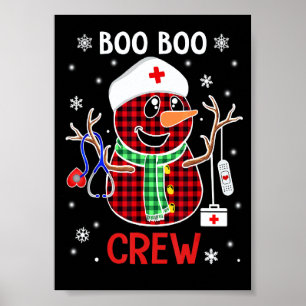 Póster Hombre de nieve de cuadros de Búfalo Enfermera Boo