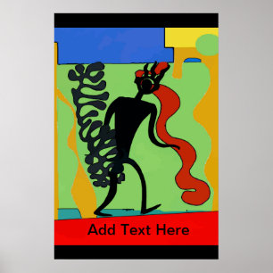 Póster Hombre de palo, añadir texto