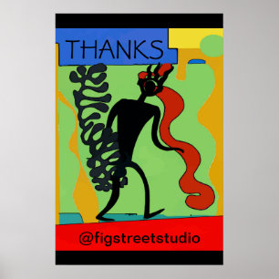 Póster Hombre de palo, Añadir texto, editar