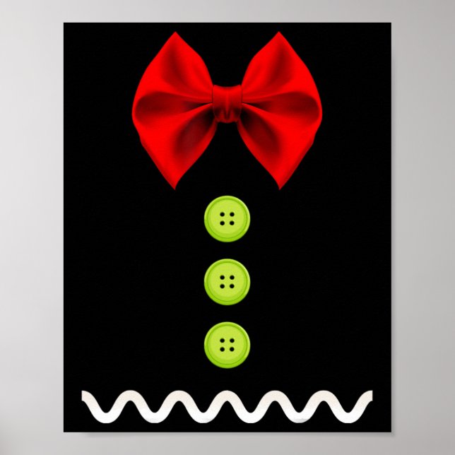 Póster Hombre De Pan De Gante Navidades Vestimenta Para N (Frente)