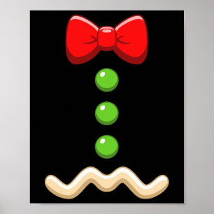 Póster Hombre de pan de jengibre disfraces Navidades Cook