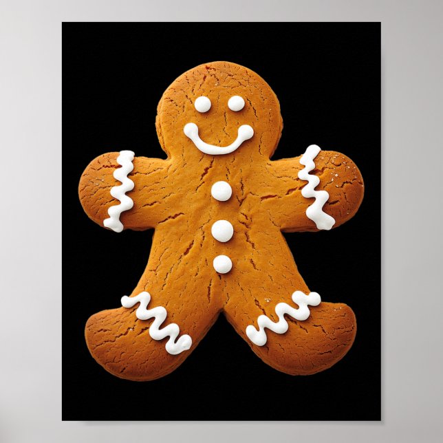 Póster Hombre de pan de jengibre disfraces Navidades dive (Frente)