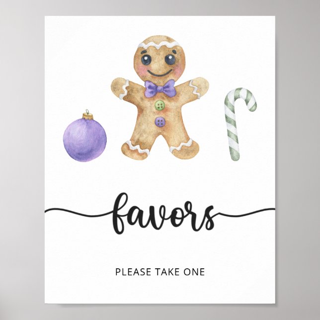 Póster Hombre de pan de jengibre \ Favores (Frente)