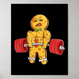 Póster Hombre de pan de jengibre Gimnasio Construcción de