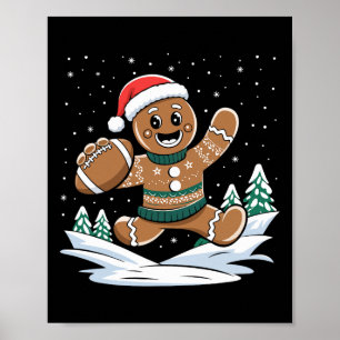 Póster Hombre de pan de jengibre Navidades feos de pijama
