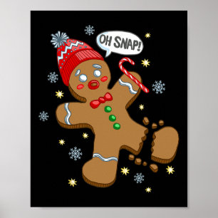 Póster Hombre de pan de jengibre Oh Navidades Snap