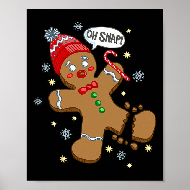 Póster Hombre de pan de jengibre Oh Navidades Snap (Frente)