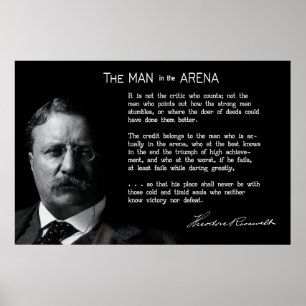 Póster HOMBRE de Roosevelt en el discurso de ARENA