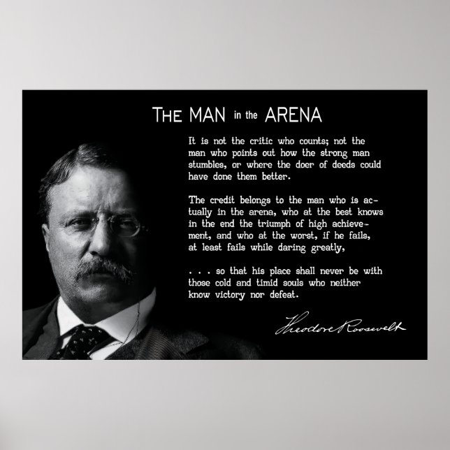 Póster HOMBRE de Roosevelt en el discurso de ARENA (Frente)