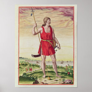 Póster Hombre de una tribu vecina a las imágenes