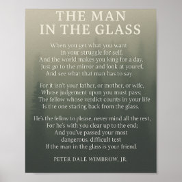 Póster Hombre de vidrio - Poster de citas Inspirador