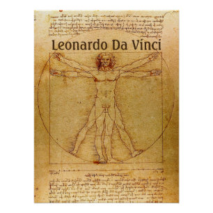 Póster Hombre de Vitruvian de Leonardo da Vinci