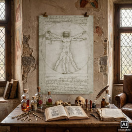 Póster Hombre de Vitruvio de Leonardo da Vinci