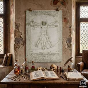 Póster Hombre de Vitruvio de Leonardo da Vinci