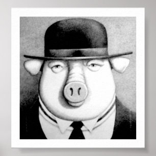 Póster Hombre del cerdo