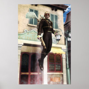 Póster Hombre del cohete de Steampunk