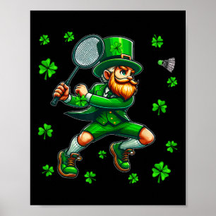 Póster Hombre del Día de San Patricio jugando té del juga