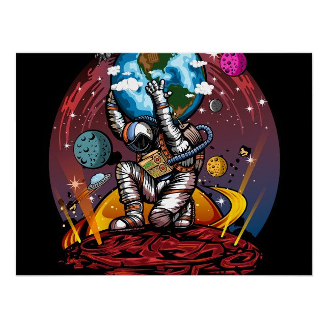 Póster Hombre del espacio de Atlas (Anverso)