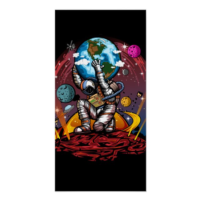 Póster Hombre del espacio de Atlas (Anverso)