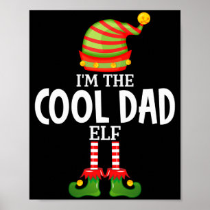 Póster Hombre el elfo padre genial pijama navideño a jueg