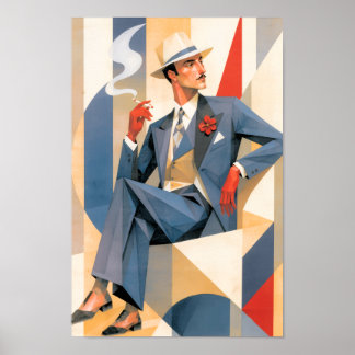 Póster Hombre Elegante de 1925