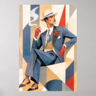 Póster Hombre Elegante de 1925