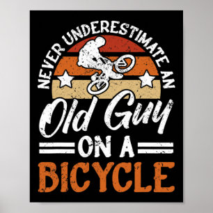 Póster Hombre en bicicleta de montaña ciclista de ciclism