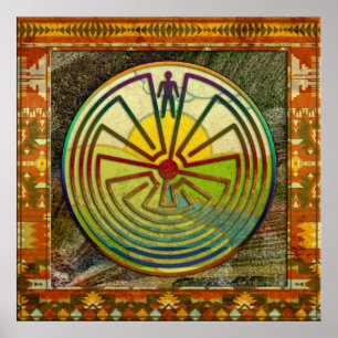 Póster HOMBRE EN EL MAZE paisaje + tu entorno