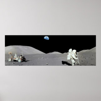 Póster Hombre en el Poster de la Luna