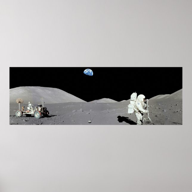 Póster Hombre en el Poster de la Luna (Frente)
