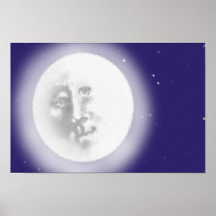 Póster Hombre en la luna