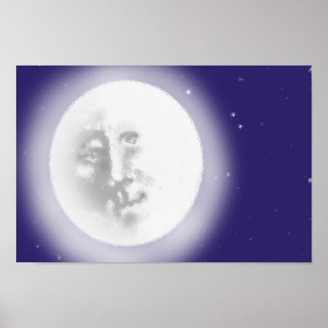 Póster Hombre en la luna (Frente)