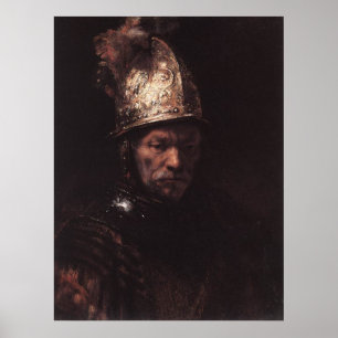 Póster Hombre en un Poster del Casco Dorado