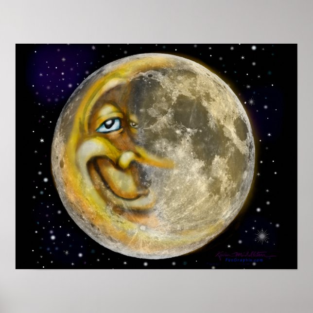 Póster Hombre en Za Moon (Frente)