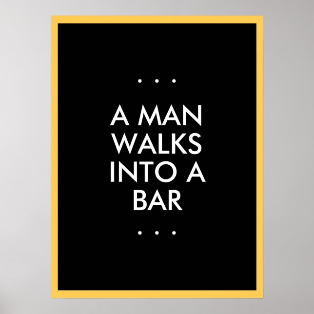 Póster Hombre entra en un bar (Frente)