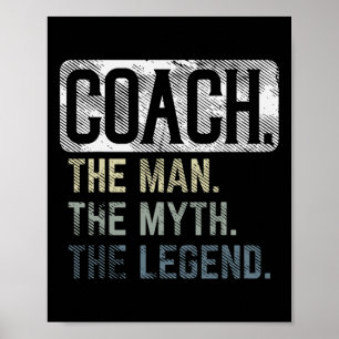 Póster Hombre entrenador Leyenda de Mitos Bysketbyll Pe S