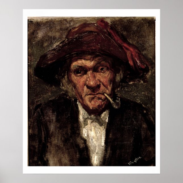 Póster Hombre fumando una pipa, c.1859 (Frente)