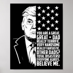 Póster Hombre gracioso Trump, eres un gran día de padre