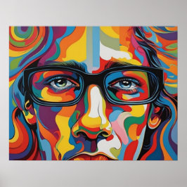 Póster Hombre Groovy Vibrante