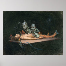 Póster Hombre inconsciente cloroformo viendo demonios
