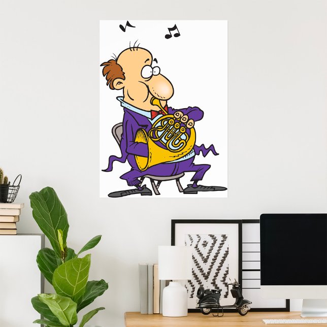 Póster Hombre Jugando Un Cuerno Francés (Subido por el creador)