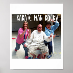 Póster Hombre Karate Rocks Camiseta 