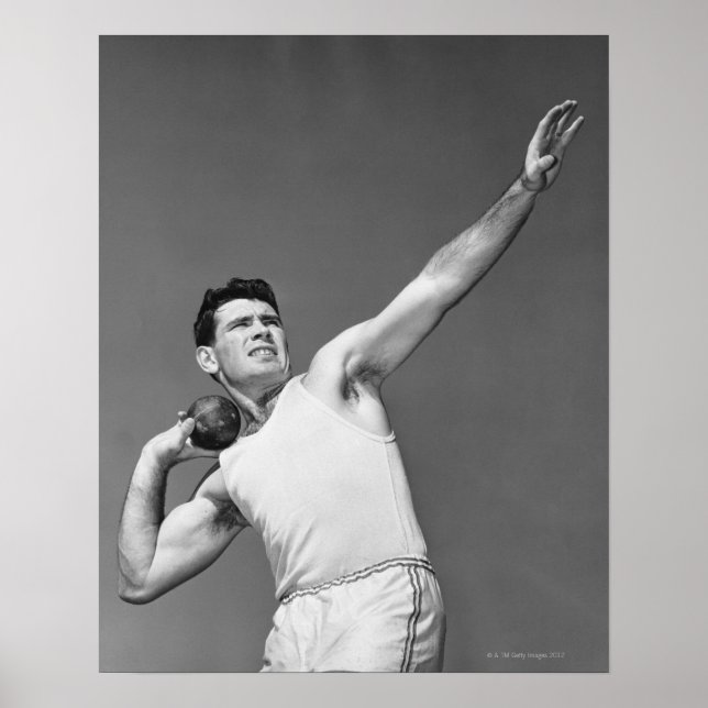 Póster Hombre lanzando grieta (Frente)